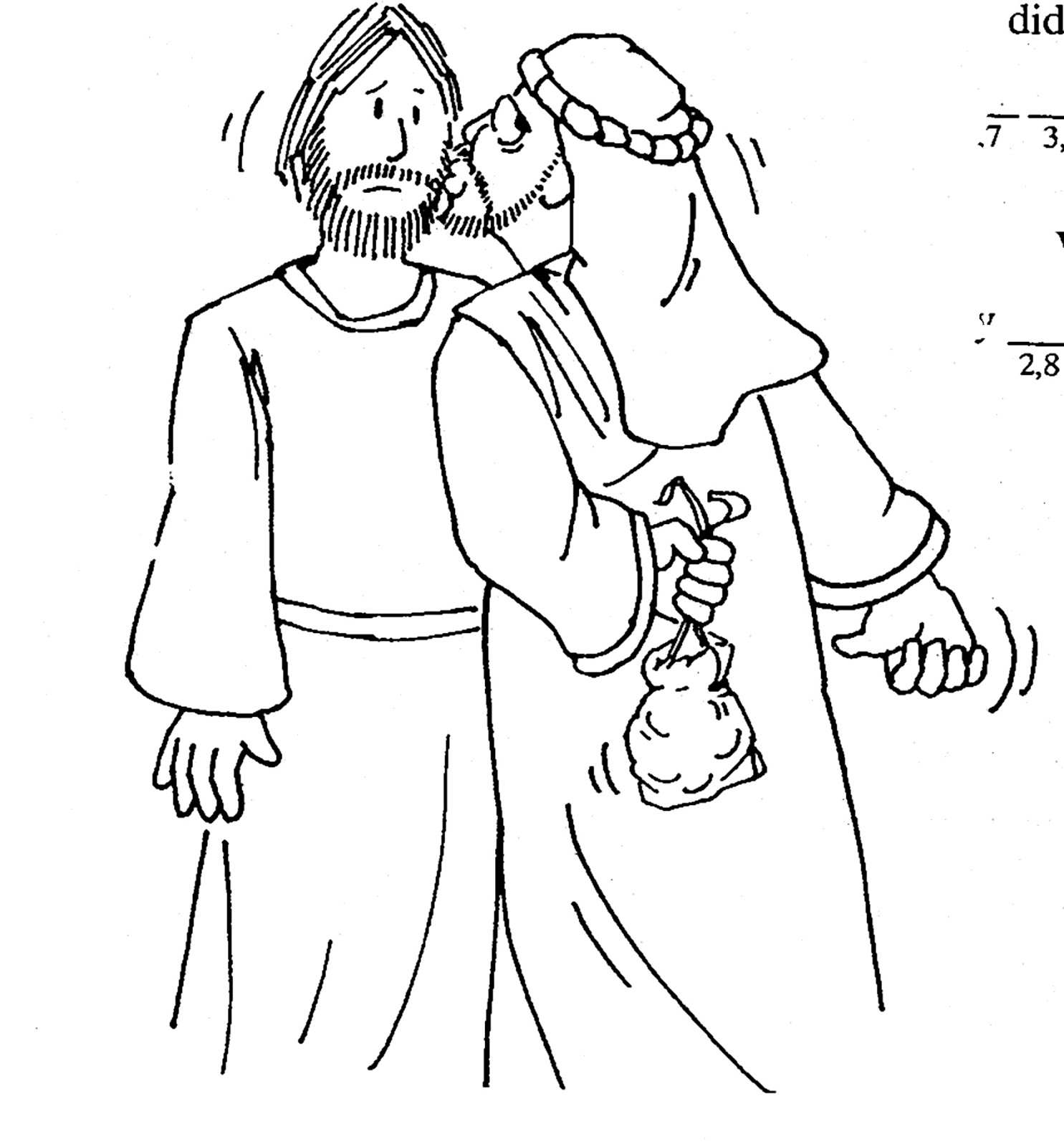 Printable Judas Betrays Jesus Activity Sheets - prntbl